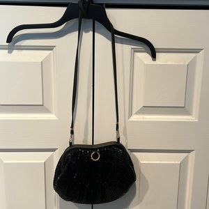 Vintage black metal mesh bag
